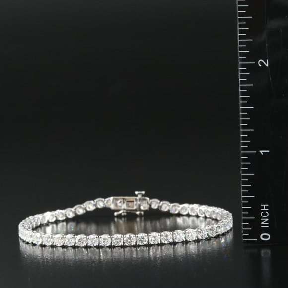 14k White Gold 7 CTW Diamond Tennis Bracelet - Picture 2 of 8